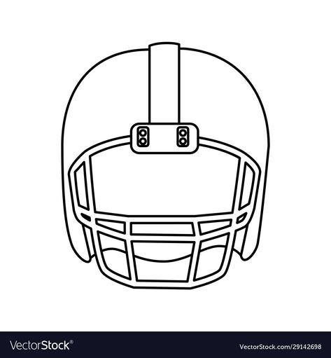 Football Helmet Outline, Football Helmet Drawing, American Football Helmet, Helmet Drawing, Football Helmet, Football Cleats, Vector Illustration Design, American Football, Transparent Png