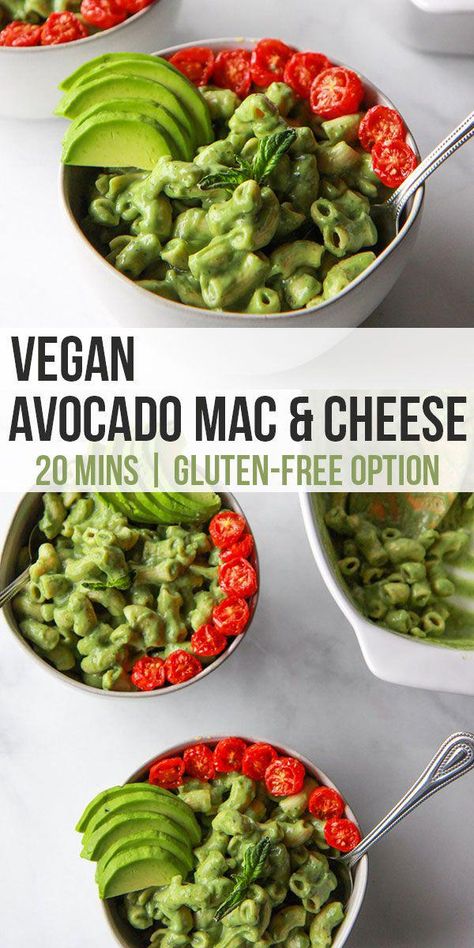 Avocado Mac And Cheese, Cheese Vegan, Vegan Mac And Cheese, Makanan Diet, Nutrition Guide, Idee Pasto Sano, Chia Pudding, Vegan Foods, Vegan Dinner Recipes