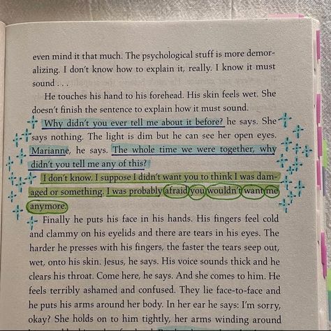 Normal People Annotations, Normal People Book, Annotation Tips, Normal People Quotes, Book Annotation Tips, Famous Book Quotes, Escaping Reality, Quote Mark, Brain Chemistry