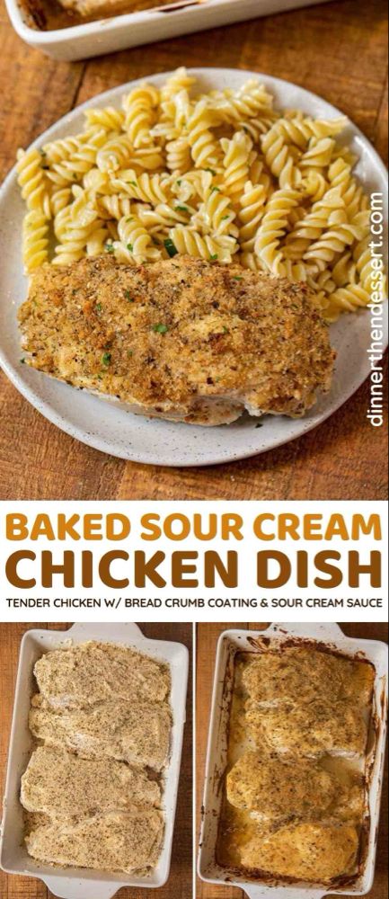 Sour Cream Recipes Easy, Cream Chicken Recipes, Crunchy Bread, Breaded Chicken Tenders, Kraft Foods, Cream Chicken, Chicken Breast Recipes Baked, Sour Cream Chicken, Chicken Dishes Easy