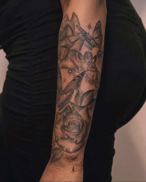 Shaded Arm Tattoos For Women, Forearm Tats For Women, Sleeve Tattoos Arm, Hand Tattoos Sleeve, Quarter Sleeve Tattoos For Women, Best Tattoo Designs For Men, Tattoo Designs Black And White, Tattoo Designs Watercolor, Tattoo Designs Mandala