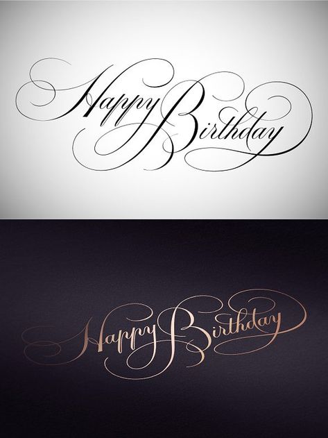 Lettering Styles Alphabet Calligraphy, Happy Birthday 手書き, Happy Birthday Writing Style, Love In Cursive, Happy Birthday Calligraphy, Happy Birthday Writing, Happy Birthday Card Design, Happy Birthday Font, Happy Birthday For Her