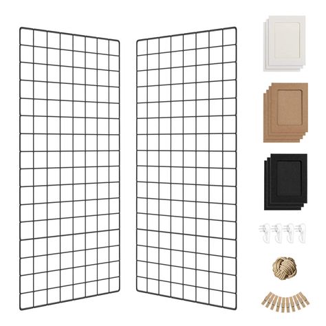 Pop Up Vendor Booth Ideas, Organize Your Room, Wall Photo Frame, Wall Grid, Mesh Tool, Grid Panel, Notice Boards, Display Frames, Metal Grid