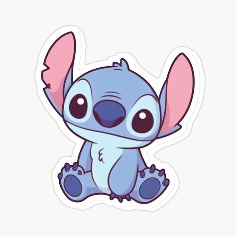 Stitch Stickers Printable, Cute Aesthetic Stickers Pastel, Chibi Stitch, Aesthetic Stickers For Journal, Stickers Stitch, Disney Stickers Printables, Stitch Kawaii, Big Stickers, Disney Silhouette Art