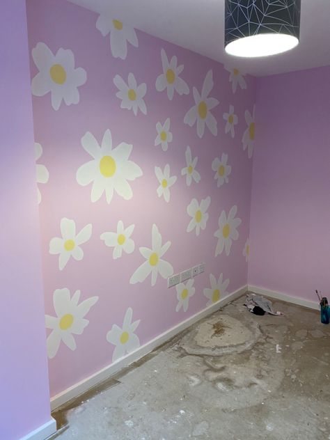 Pink And Purple Painted Room, White Wall Painting Ideas, Room Wall Painting Bedrooms, Girls Bedroom Wall Ideas, Bedroom Wall Color Ideas, Girls Bedroom Wall Color, Bedroom Wall Painting Ideas, Wall Painting Ideas Bedroom Teenager, Bedroom Wall Color