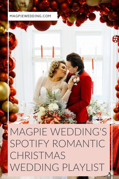 Magpie Wedding's Spotify Romantic Christmas Wedding Playlist Christmas Wedding Inspiration, Winter Songs, Wedding Playlist, Playlist On Spotify, Romantic Christmas, December Wedding, Ultimate Christmas, Wedding Entertainment, Under The Mistletoe