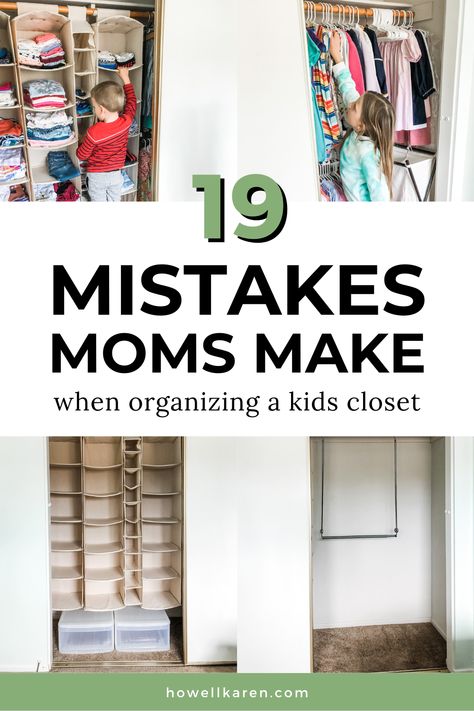 Childs Closet Organization Ideas, Kids Closet Organization Toys, Shared Room Closet Organization, Toy And Clothes Closet Organization, Shared Bedroom Closet Organization, Sibling Closet Organization, Kids Clothing Storage Small Spaces, Closet Organization Ideas Kids Room, Storing Kids Shoes