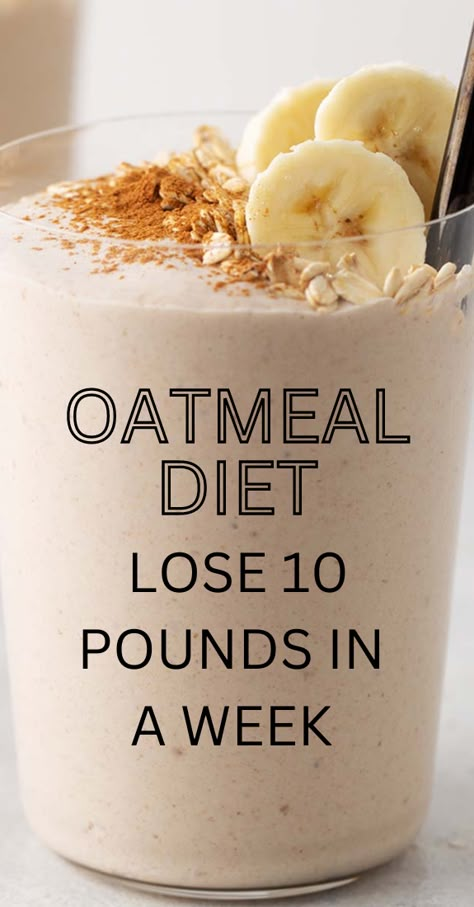 Loose Weight Diet, Oatmeal Diet Plan, Oatmeal Diet, Breakfast Low Carb, Adobe Express, Low Carb Snack, Healing Remedies, Lose 10 Pounds, Fat Burner Drinks