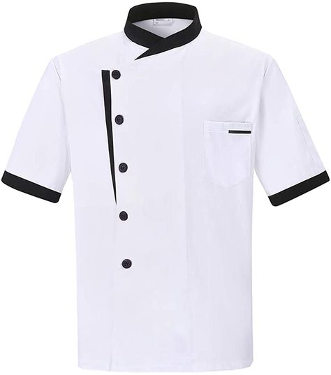 AmazonSmile: Nanxson Unisex Chef Jacket Men's Chef Coat Restaurant Kitchen Chef Uniform CFM0016: Clothing, Shoes & Jewelry Chef Uniforms Design, Chef Clothes Design, Female Chef Uniform, Chef Uniform Design Men, Chef Coats For Women, Kitchen Uniform, Chef Jacket Design Men, Chefs Jacket Design, Chef Coat Design