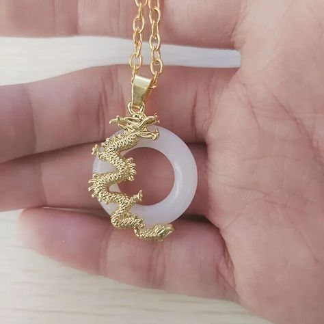 Elevate your style and embrace good luck with this stunning Year Of The Dragon Necklace 🐉✨ #dragon #dragons #handmadejewelry #handmade #yearofthedragon #newyear #newyears #chinesenewyear #jewelry #jewellery #necklace #necklaces #luck #goodluck #chinese #anime #jewelryshop #jewelrystore #stone #mens #mensjewelry #accesories #gemstonejewelry #highjewelry #jewelryforsale #jewelryjunkie #jewelryboutique #jewelrybrand #jewelryobsessed #jewelrygoals Dragon Necklaces, Chinese Anime, Chinese Jewelry, Gold Dragon, Dragon Necklace, Dragon Jewelry, Jewellery Necklace, Zodiac Jewelry, Year Of The Dragon