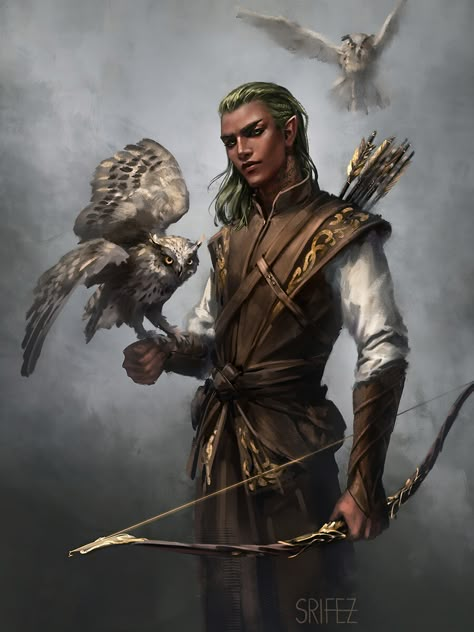 Elven Aesthetic Male, Wood Elf Ranger, Ranger Rpg, Ranger Dnd, Elf Ranger, Dnd Elves, Male Elf, Elf Man, Elf Characters