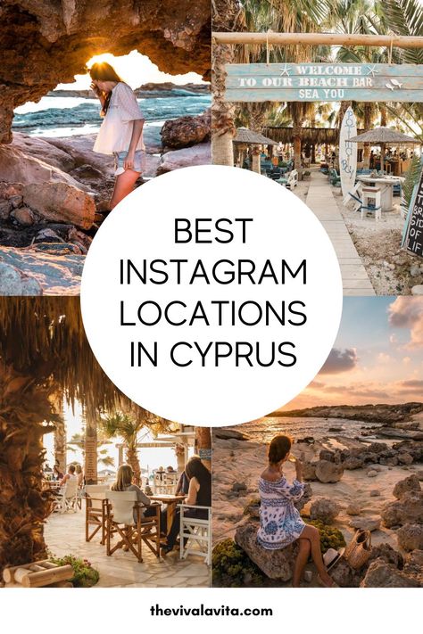 Taking pictures for Instagram? Here are the most picture-friendly spots in Cyprus you should add to your list!  #cyprus #cyprustravel #cyprusphotography #paphos #limassol #larnaca #nicosia #ayianapa #protaras #omodos #troodos #visitcyprus #travelcyprus Cyprus Vacation Outfits, What To Wear In Cyprus, Cyprus Picture Ideas, Cyprus Travel, Cyprus Instagram Pictures, Larnaca Cyprus, Omodos Cyprus, Paphos Cyprus, Cyprus Aesthetic