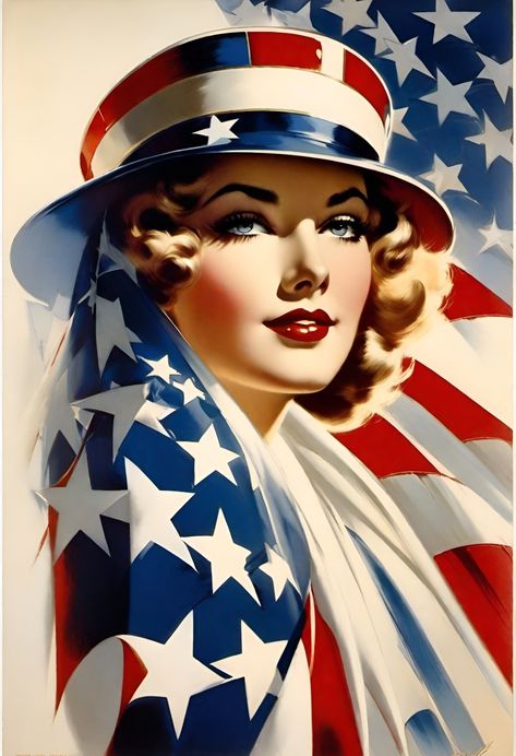 Patriotic Art Ideas, American Flag Drawing, Ed Roth Art, Usa Culture, Vintage Fireworks, Patriotic Images, July Quotes, Patriotic Pictures, Vintage Patriotic