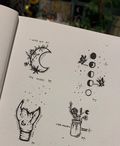 Moon Song Tattoo, The Thing Tattoo, Individual Tattoo, Moon Mushroom Tattoo, Thing Tattoo, H Tattoos, Moon Mushroom, Tattoos Flowers, Song Tattoos