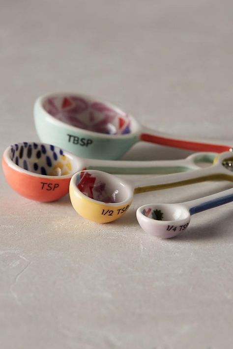 Kitchen Gadgets, Spoons, Measuring Cups & Spoons, Cute Kitchen, Kitchen Items, Kitchen Stuff, Measuring Spoons, Kitchen Essentials, Ceramic Pottery