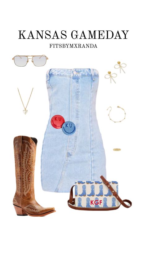 KANSAS GAMEDAY OUTFIT // Shop the look on ltk // follow @fitsbymxranda on instagram & tiktok for daily fashion inspo 🤍 #outfitinspo #gamedayfit #gameday #gamedayoutfit #gamedayfits #kansas #outfitinspiration Rock Chalk Jayhawk, College Game Days, Outfit Shop, Concert Fits, Country Concerts, Gameday Outfit, Shop The Look, Look On, Fitness Inspo