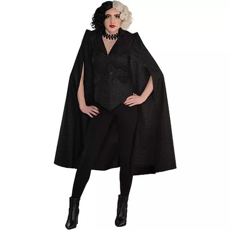 Cruella Fashion, Cruella Costume, Costume Capes, Dramatic Fashion, Plus Size Costume, Plus Size Halloween Costume, Cruella Deville, Halloween Costume Shop, Plus Size Halloween