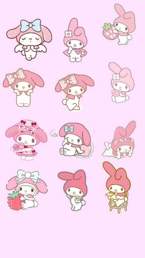 💗✨ My Melody Wallpaper, Melody Hello Kitty, Scrapbook Stickers Printable, Stickers Printable, Face Stickers, Letter Paper, Sanrio Characters, My Melody, Scrapbook Stickers