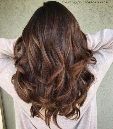 Light Brown Balayage For Thick Hair Mocha Color Hair, Light Brown Balayage, Mocha Hair, Rambut Brunette, Brunette Ombre, Chocolate Brown Hair Color, Brunette Balayage, Balayage Blonde, Brown Balayage