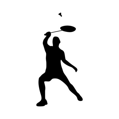 badminton silhouette on a white background Badminton Silhouette, Free Vectors, Badminton, Images Photos, Vector Art, White Background, Vector Free, Royalty, Royalty Free