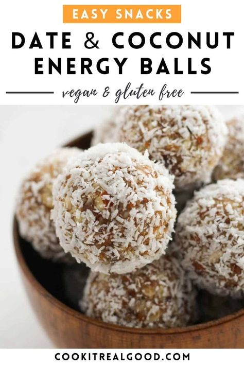 Coconut Date Balls, Date Energy Balls, Coconut Energy Balls, Date Balls, Energy Bites Recipes, Low Histamine Diet, Coconut Balls, Low Histamine, Energy Ball Recipe