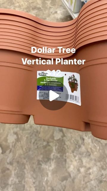 Shakema Wilson on Instagram: "#verticalgarden #verticalfarming #verticalplanter #verticalplanting #garden #gardening #gardens #gardenprep #gardenprepping #suburbangarden #suburbangardening #suburbanfarmstead #farmstead #farmsteading #faithworksfarmstead @dollartree" Dollar Tree Flower Pot Ideas, Dollar Tree Stackable Planters Ideas, Dollar Tree Planters Ideas, Dollar Tree Plant Stand, Dollar Tree Garden Ideas, Wall Garden Indoor, Stackable Planters, Wall Gardens, Dollar Tree Flowers