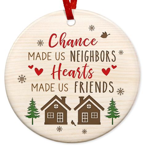 PRICES MAY VARY. NEIGHBOR FRIENDS ORNAMENT GIFTS - Spread the joy to your bestie neighbor with our delightful friend ornaments! Tailored to capture fond memories, it's a beautiful addition to their Christmas decor. Gift it as a token of your cherished neighborhood bond and bring an extra sparkle to their holiday season! LOVELY GIFT FOR WOMEN - Add a touch of warmth to the holiday season for the special women in your life, be it sisters, BFF, long distance, or neighbor friendship gifts for women Neighbor Ornament, Gifts For Neighbors, Neighborhood Gifts, Neighborhood Friends, Friend Christmas Ornaments, Friends Women, Christmas Neighbor, Neighbor Christmas Gifts, Goodbye Gifts