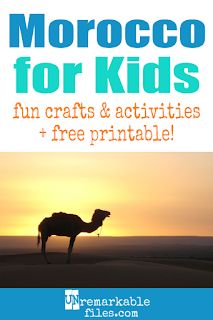 Learning about Morocco is fun and hands-on with these free crafts, ideas, and activities for kids! #Morocco #educational Morocco Activities, Morocco Art, Free Crafts, Country Studies, Country Ideas, Armchair Travel, Be Interesting, Visit Morocco, Theme Activity