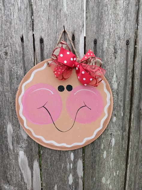 Gingerbread Door Hanger, Gingerbread Decor, Winter Door Hanger, Christmas Door Hanger, Farmhouse Decor, Wood Door Hanger, Kitchen Decor - Etsy Gingerbread Door Hanger, Gingerbread Door, Winter Door Hanger, Strawberry Ideas, Christmas Door Hangings, Diy Christmas Door, Door Hanger Christmas, Gingerbread Decor, Hand Painted Bible