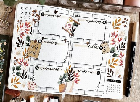 October Bujo Ideas, Bullet Journal October, Bullet Journal Month, Journal 2024, Bond Paper Design, Calendar Journal, Bullet Journal Paper, Bullet Journal Hacks, Diy Calendar