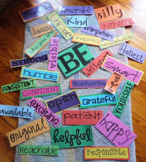 FREE DOWNLOAD!  Entirely Elementary...School Counseling: Beginning of the Year Theme - BE YOURSELF Counseling Printables, Counseling Bulletin Boards, Mini Posters, Beginning Of Year, Elementary School Counseling, School Social Work, Free Word, Decorative Ideas, Counseling Resources