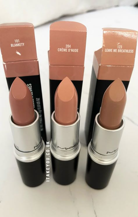 Mac Creme D'nude Lipstick, Lipstick Content Ideas, Mac Blankety Lipstick, Mac Blankety, Mac Teddy, Mac Makeup Lipstick, Mac Nude Lipstick, Nude Lip Makeup, Mac Lipstick Shades