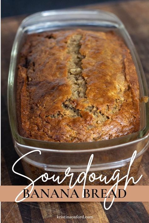 Loaf of Sourdough Banana Bread Use Up Bananas, Discard Banana Bread, Sourdough Banana Bread Recipe, Sourdough Banana Bread, Dough Starter Recipe, Sourdough Banana, Black Color Hairstyles, Banana Bread Recipe Moist, Sourdough Starter Discard Recipe