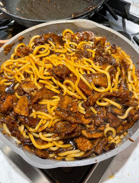 Mongolian Beef with Udon Noodles – Eat Drink Orlando Take Out At Home, Beef Udon, Udon Noodles Recipe, Beef Flank, Mongolian Beef Recipes, Mongolian Beef, Udon Noodles, Noodles Recipe, Asian Foods