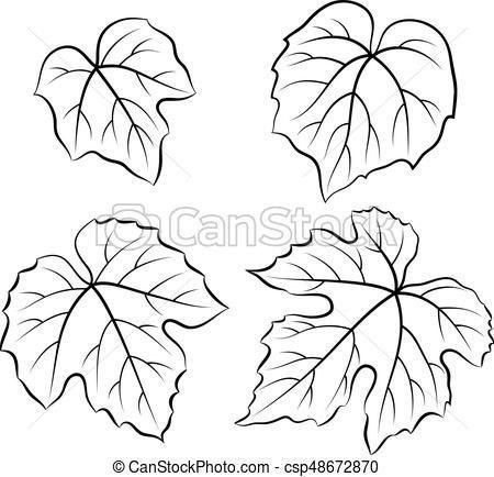 Fall Leaves Drawing, Grape Drawing, Wine Leaves, Vine Drawing, Leaf Stencil, Wine Label Design, Bear Coloring Pages, Diy Wall Art Decor, Leaf Images