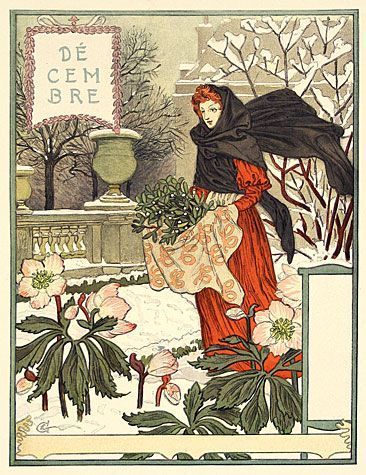 Chronically Vintage: 12 fascinating facts about the winter solstice Eugene Grasset, Design Art Nouveau, Illustration Photo, Art Carte, 12 December, Art Nouveau Design, Illustration Vintage, Art Et Illustration, Wood Engraving