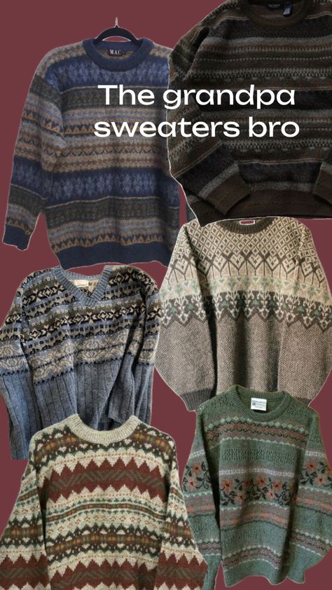 Grampa Sweater Outfits, Grandpacore Outfits, Grampa Core Outfits, Grandpa Core Outfits Men, Grandpacore Outfit Male, Grandpa Sweater Outfit Men, Grandpacore Aesthetic, Grandpacore Outfit, Men Grandpa Sweater Outfit