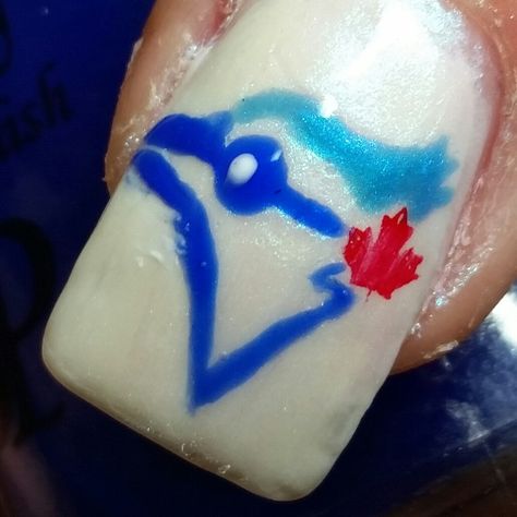 Blue Jays Nails, Pretty Nail Polish, Blue Jays, Blue Jay, Art Paint, Pretty Nails, Birthday Candles, Jay, Nail Polish