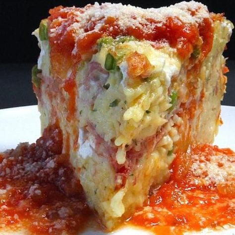 This recipe is like ascending into clouds of mozzarella and achieving true pasta enlightenment. Some things are greater than the sum of their parts. Timballo Recipe, Pappardelle Recipe, New Recipes For Dinner, Eating Well Recipes, Pasta Noodle Recipe, Lasagne Recipes, Italian Pasta Dishes, Vegetarian Life, Italian Foods