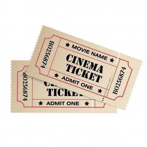 Old Cinema Ticket, Draw Materials, Circle Movie, Vintage Aesthetic Stickers Printables, Admit Ticket, Movie Night Tickets, Drink Ticket, Gala Themes, Cinema Design