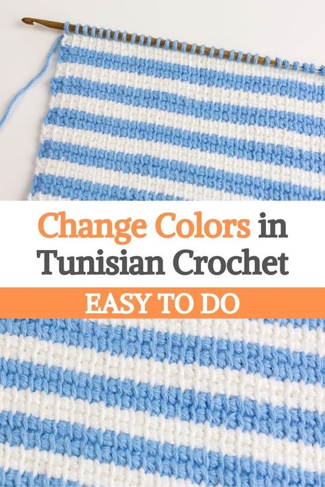 While crocheting an Afghan or Tunisian style crochet blanket, you can crochet different patterns and colors into a single row of stitches. Use a large crochet needle and several types of yarn to learn this crocheting trick. You can switch back and forth between colors in the same row of Tunisian stitches by keeping yarn on hanging bobbins. Don't forget to sew in the loose ends of colored yarn. Tunisian Stitches, Tunisian Crochet Blanket, Crafting Table, Crochet Tunisian, Crochet Needle, Tunisian Crochet Patterns, Tunisian Crochet Stitches, Crochet Knit Stitches, Afghan Patterns