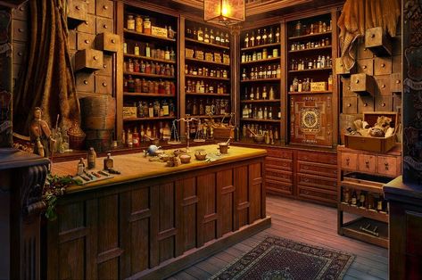 Fantasy Shop, Fantasy Rooms, Rpg Map, Forgotten Realms, Fantasy Setting, Fantasy Places, Environment Design, Environment Concept Art, Corporate Design