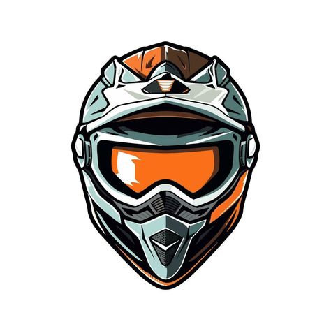 Motocross logo helmet vector clip art illustration Motocross Logo Design, Helmet Design Ideas, Motocross Logo, Helmet Illustration, Helmet Vector, Motorcycles Logo Design, Helmet Drawing, Dirt Bike Helmets, Helmet Logo