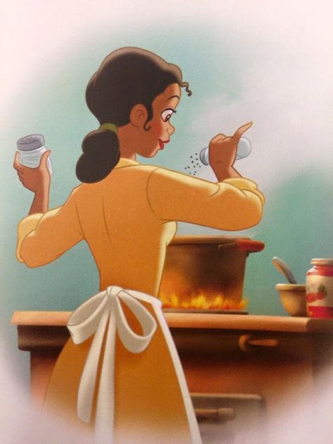 Tiana cooking gumbo Princess Tiana Aesthetic Wallpaper Laptop, Tiana Quotes, Tiana Cooking, Tiana's Restaurant Poster, Tiana Princess And The Frog Restaurant, Princess Tiana Illustration, Princess Tiana Almost There Art, Tiana Disney, Tiana And Naveen