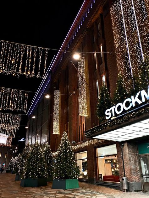 Christmas decoration on streets, Finland Finland Christmas Aesthetic, Helsinki Christmas, Christmas In Finland, Finland Aesthetic, Finland Christmas, Finnish Christmas, Childhood Aesthetic, Home Alone Christmas, Europe 2024