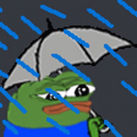 Pepe Rain GIF - Pepe Rain Sad - Discover & Share GIFs Rain Meme, Rain Gif, The Frog, Anime Funny, Animated Gif, Cool Gifs, Funny Gif, Funny Pictures, Funny Quotes