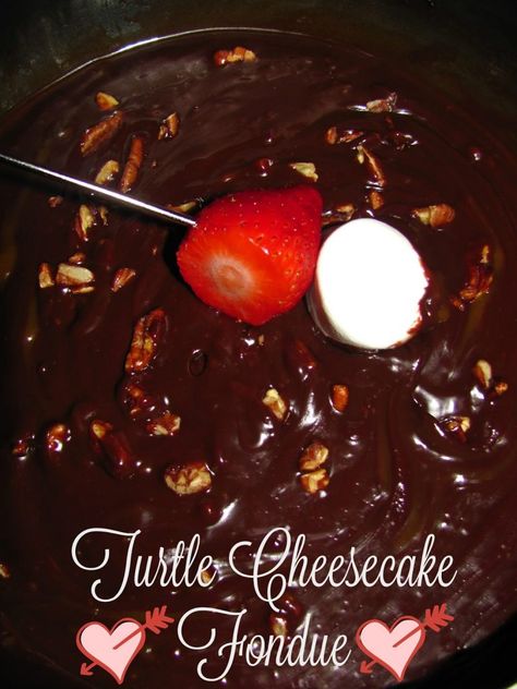 Valentine's Brunch at The Melting Pot~ Turtle Cheesecake Fondue - For the Love of Food Turtle Fondue, Melting Pot Recipes, Fondue Restaurant, Dessert Fondue, Chocolate Fondue Recipe, Fondue Night, Valentines Brunch, Fondue Recipe, The Melting Pot