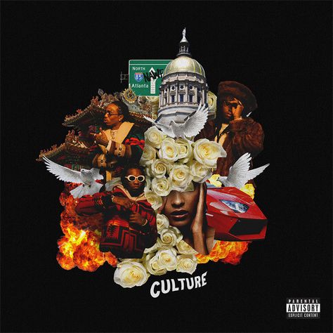 Migos Album Cover, Migos Culture, Quality Control Music, Rap Album Covers, Atlanta Art, Hype Wallpaper, Rap Albums, Music Album Covers, Kali Uchis