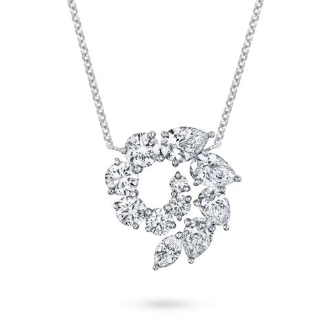 Garland Cluster Large Diamond Pendant | Harry Winston Rare Diamonds, Diamond Pendants, Harry Winston, Line Friends, Fine Jewels, Fine Jewellery Necklace, Brilliant Diamond, Diamond Pendant, Pendant Jewelry