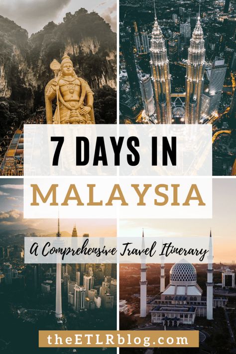 Malaysia Itenary, Malaysia Itinerary 1 Week, Malaysia Itinerary, Kl Tower, Malaysia Trip, Malaysia Travel Guide, Malaysia Food, 7 Day Itinerary, Travel Malaysia